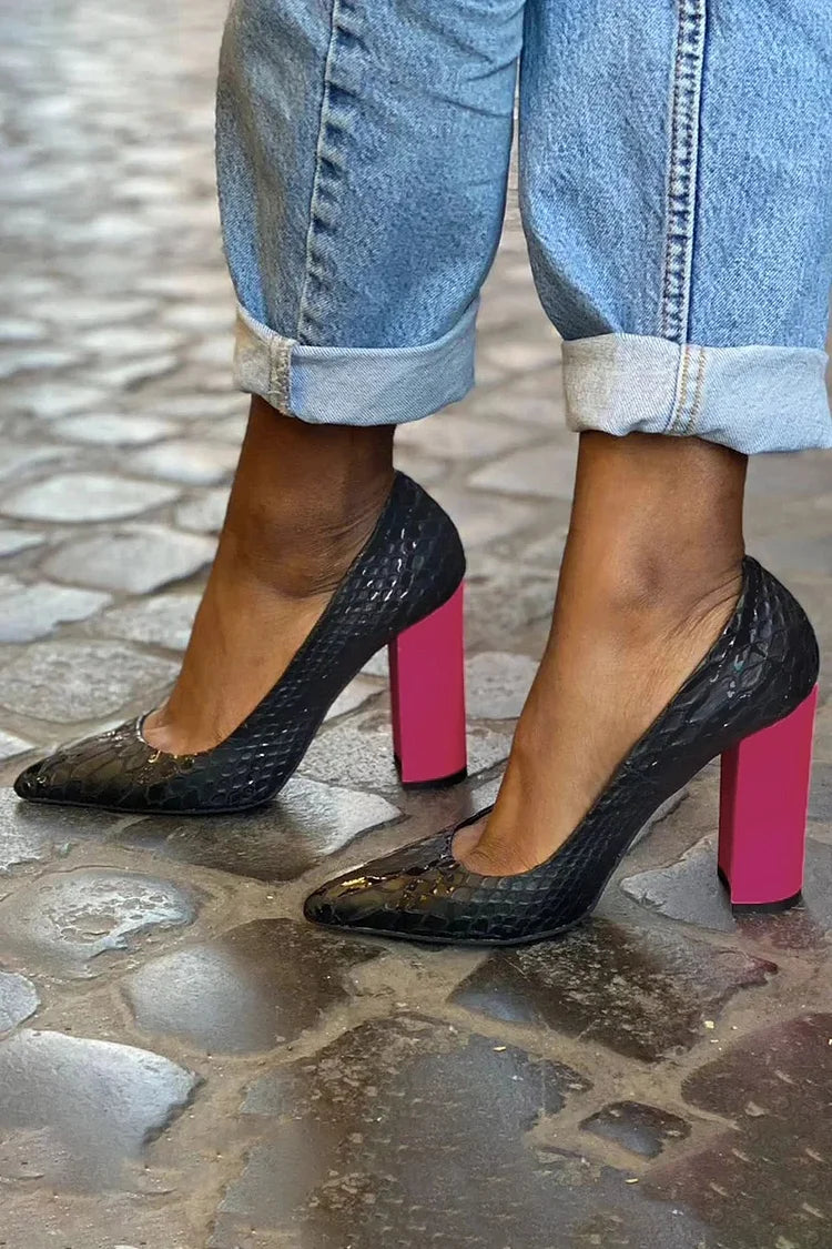 Elara | Fluorescent Heel Pumps
