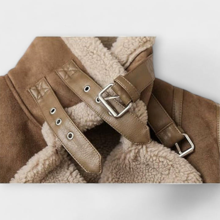 Stella | Shearling Aviator Jacket