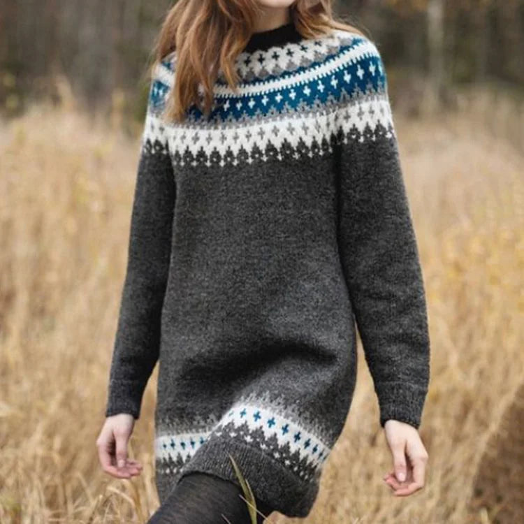 Lushia | MIDI LONG SLEEVE PRINTED PULL