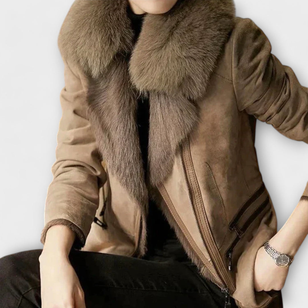 Amelia | Shearling Leather Jacket