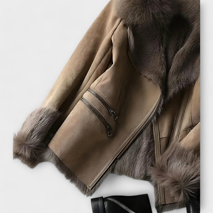 Amelia | Shearling Leather Jacket