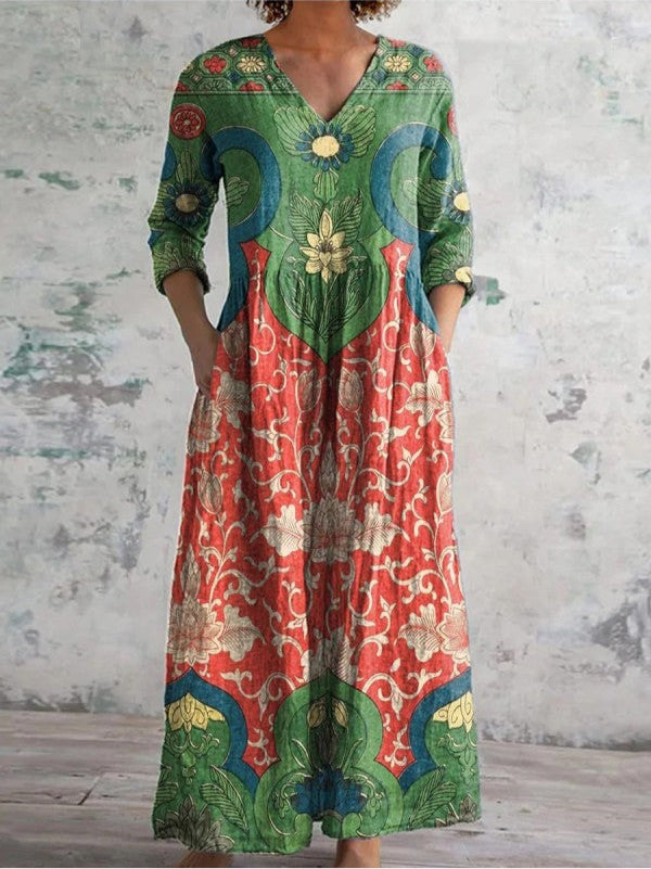 Angeline | Botanical maxi dress