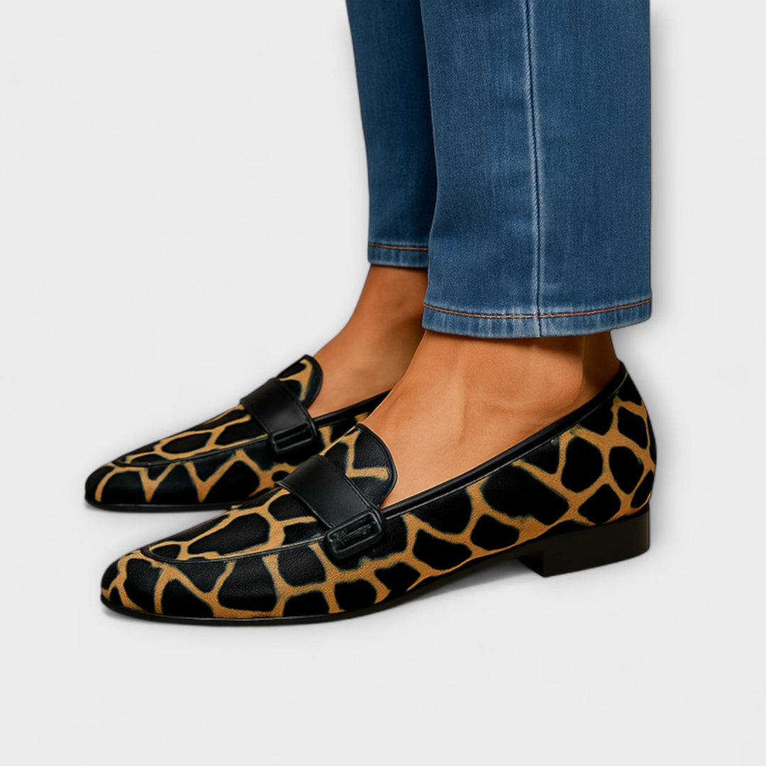 Camille | Elegant Leopard-Print Moccasins