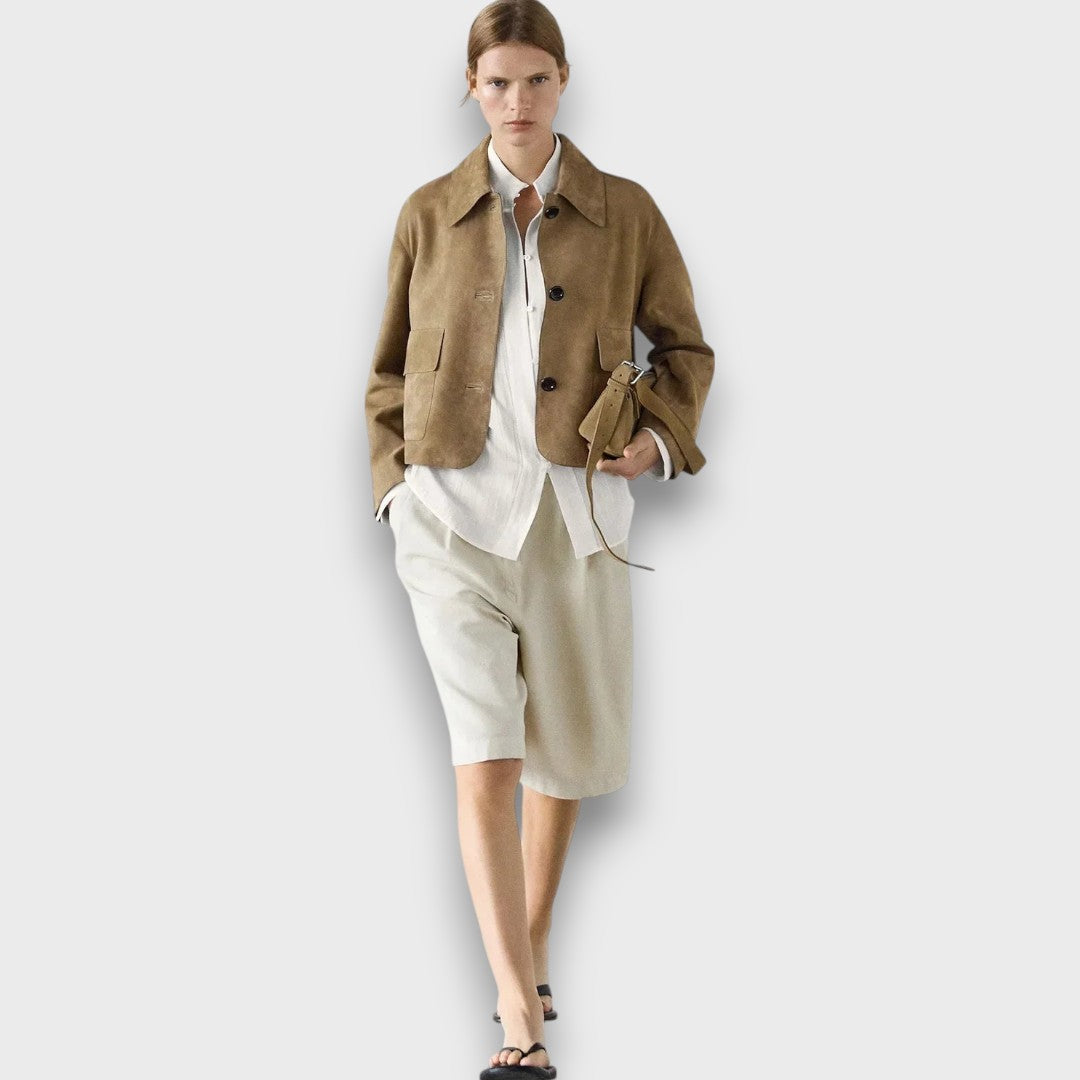Julisse | Elegant Suede Jacket with Classic Cut