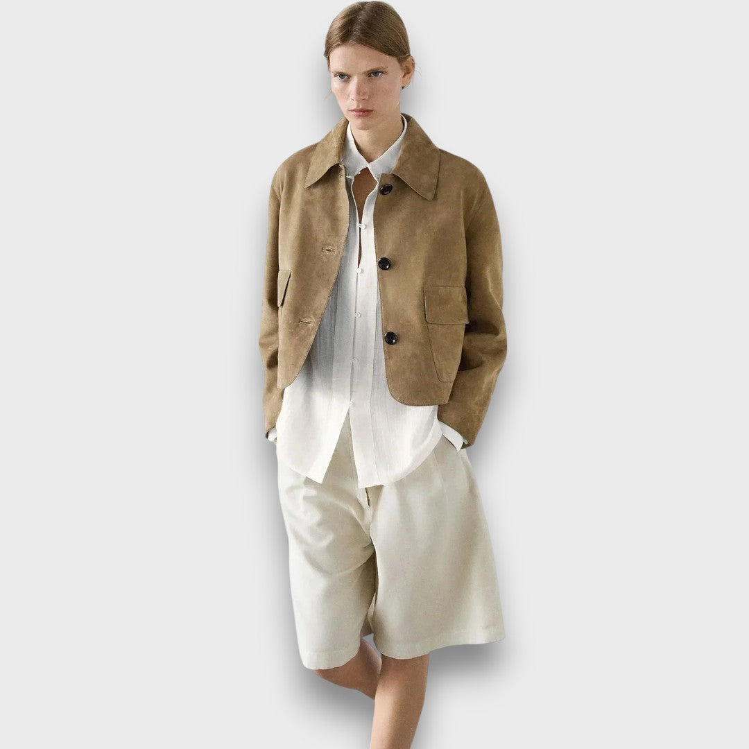 Julisse | Elegant Suede Jacket with Classic Cut