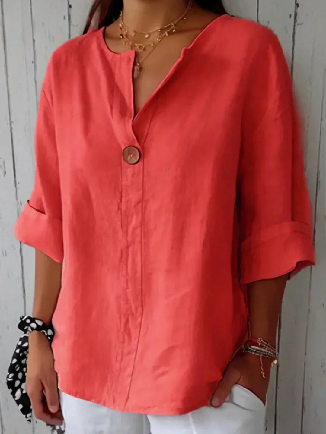 Mary-Jane | Relaxed V-Neck Top