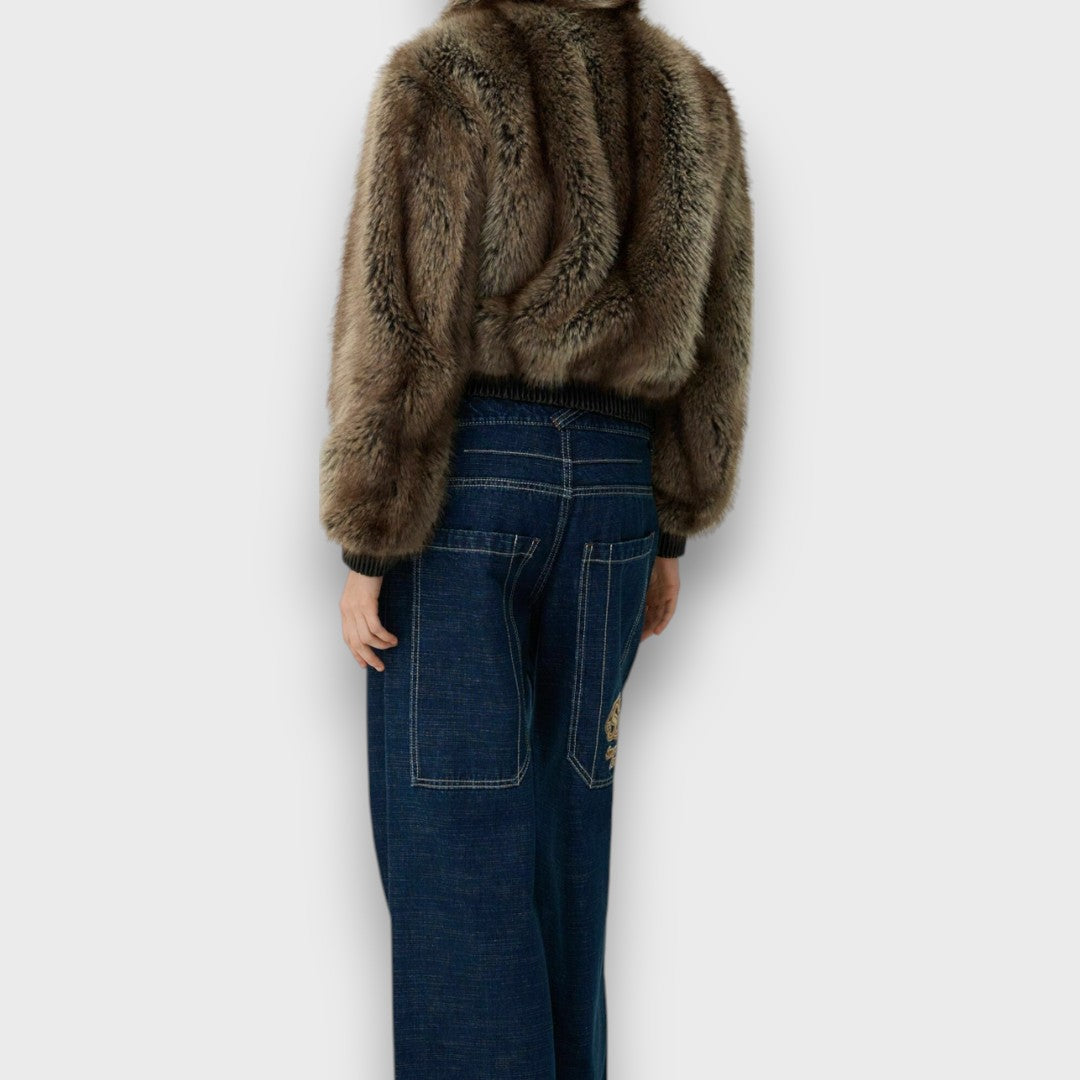 Seraphina | Short Faux Fur Jacket with Urban Chic