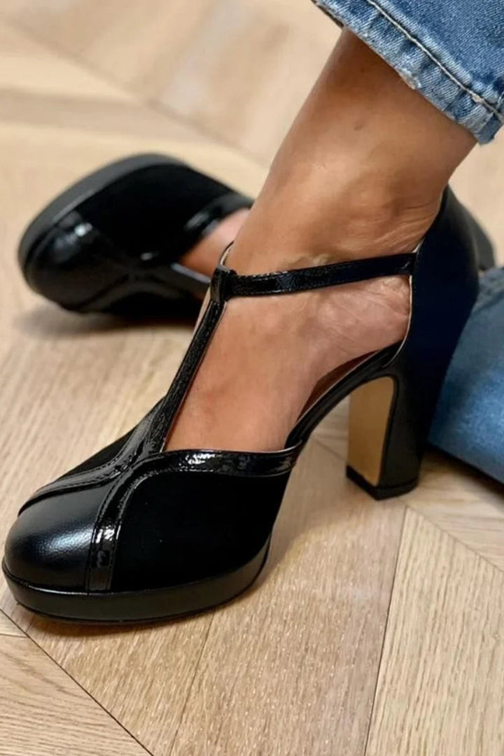 Seraphina | T-Bar Platform Pumps