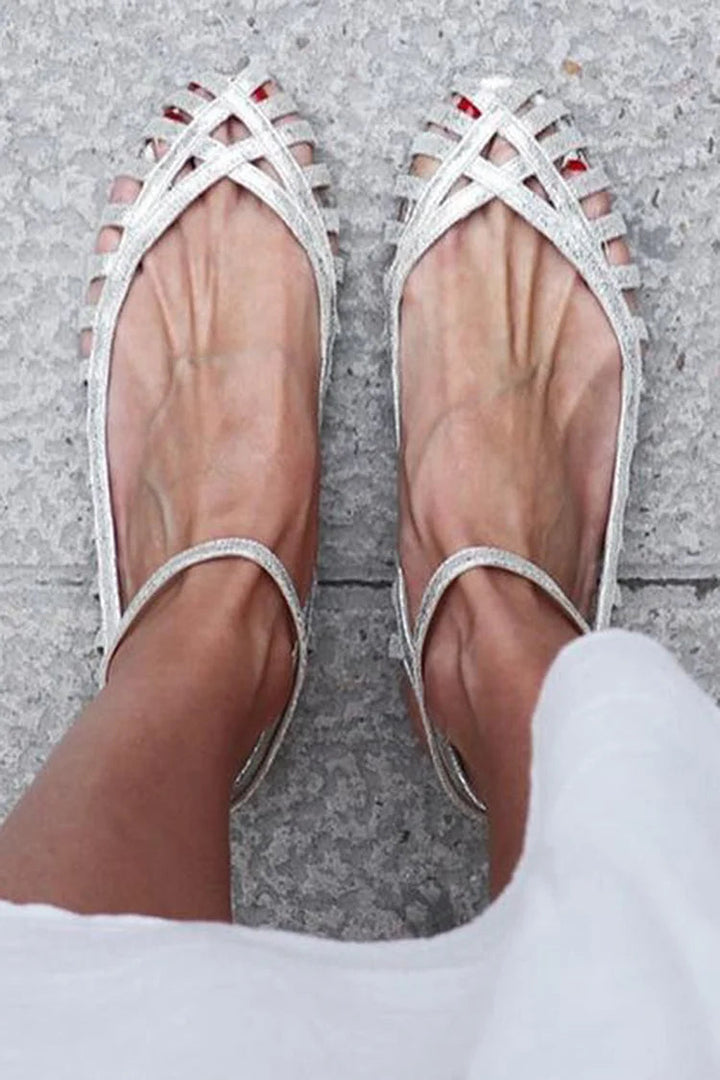 Ivy | Elegant Woven Ballet Flats