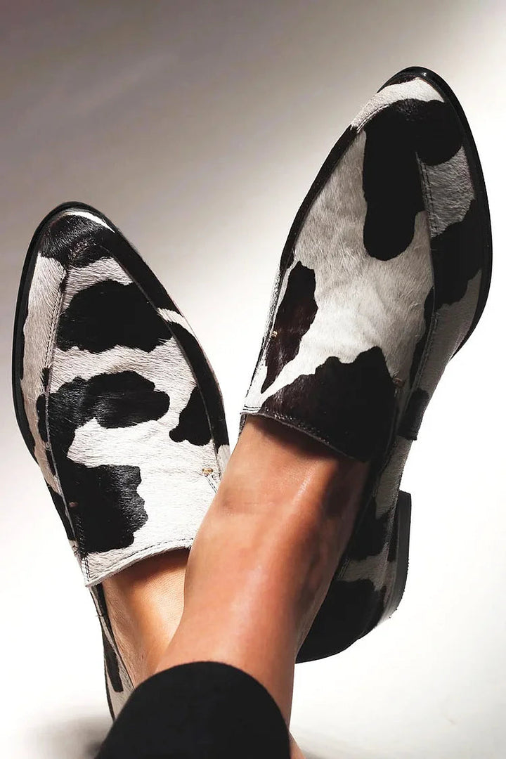Kris | Faux Leather Cow Loafers