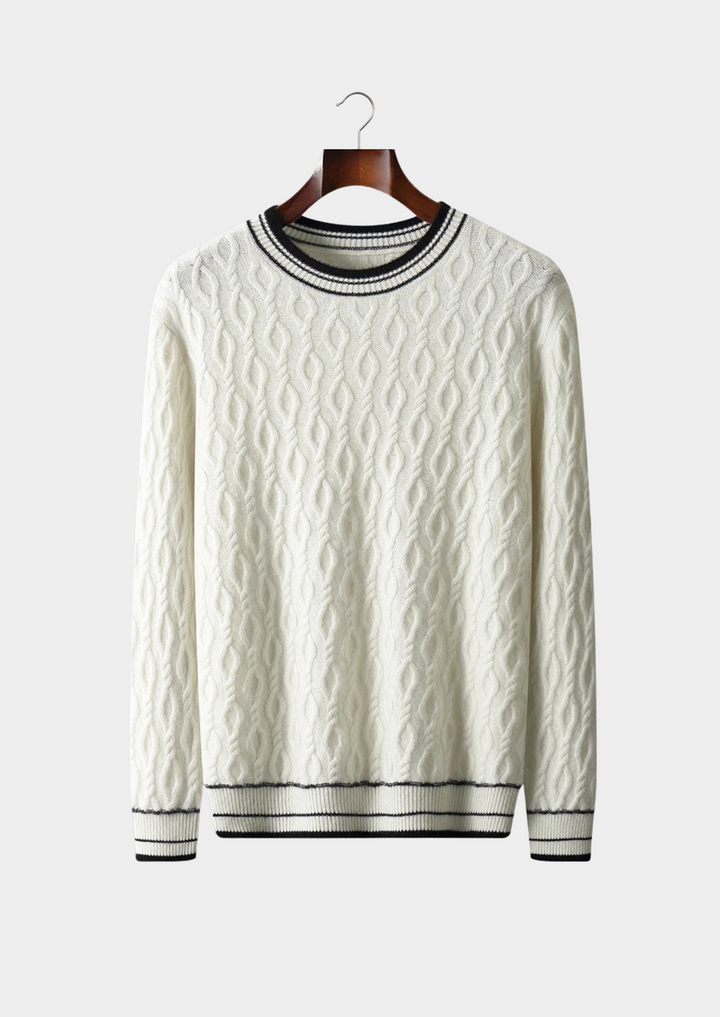 Sorrento Jacquard Merino Crewneck