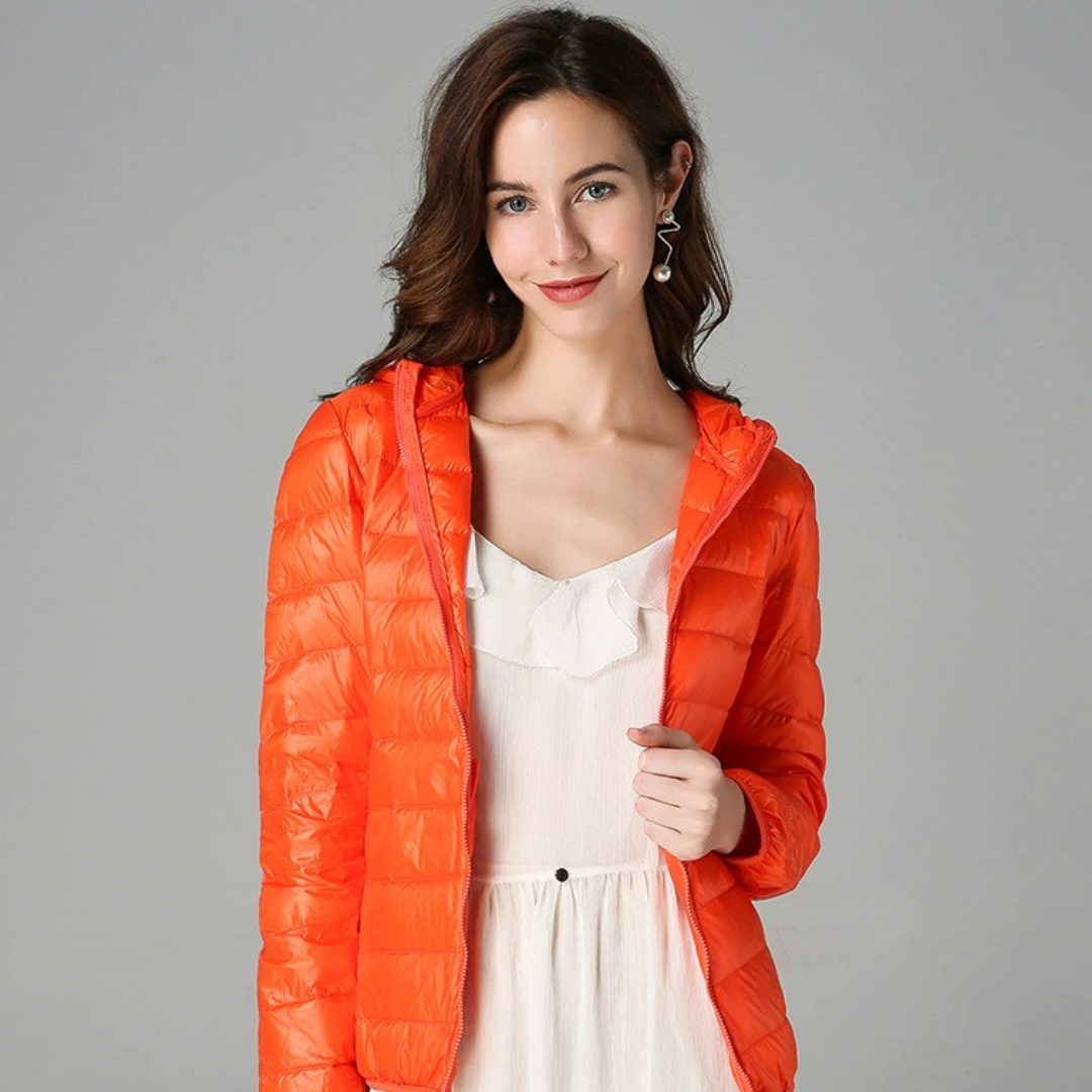 Doloris Lined Mid-Coat  | Orange