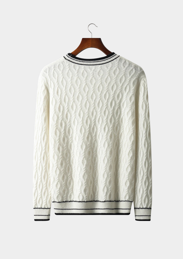 Sorrento Jacquard Merino Crewneck