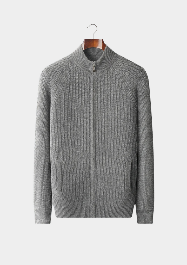 Cashmere Luxury Ribbed Essential Cardigan