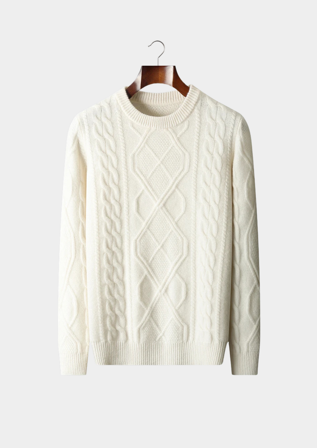Merino Wool Winter Crewneck Sweater