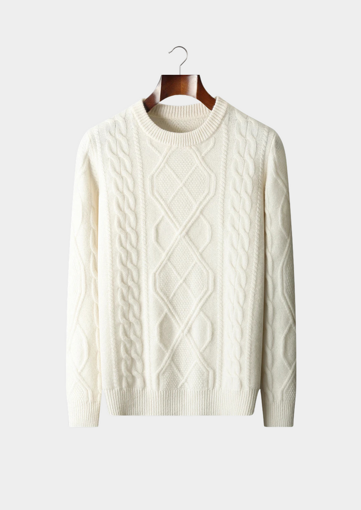 Merino Wool Winter Crewneck Sweater