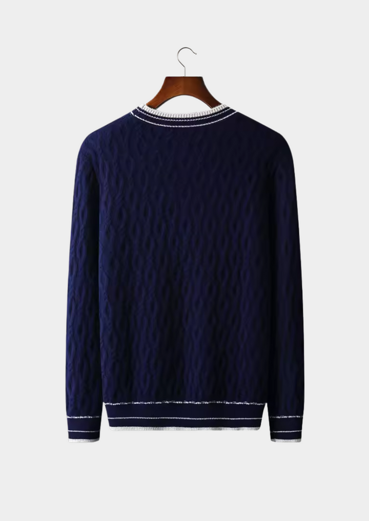 Sorrento Jacquard Merino Crewneck