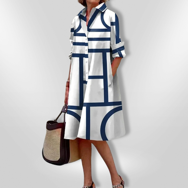 Lela | Pattern Midi Dress