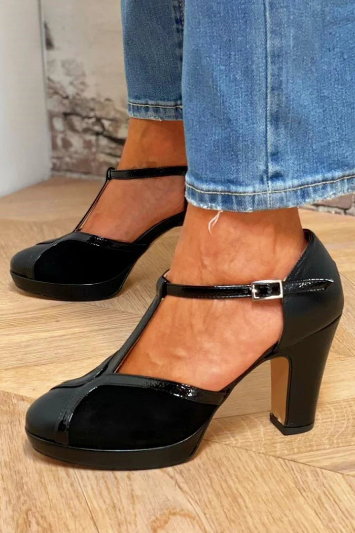 Seraphina | T-Bar Platform Pumps