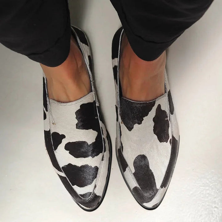 Kris | Faux Leather Cow Loafers