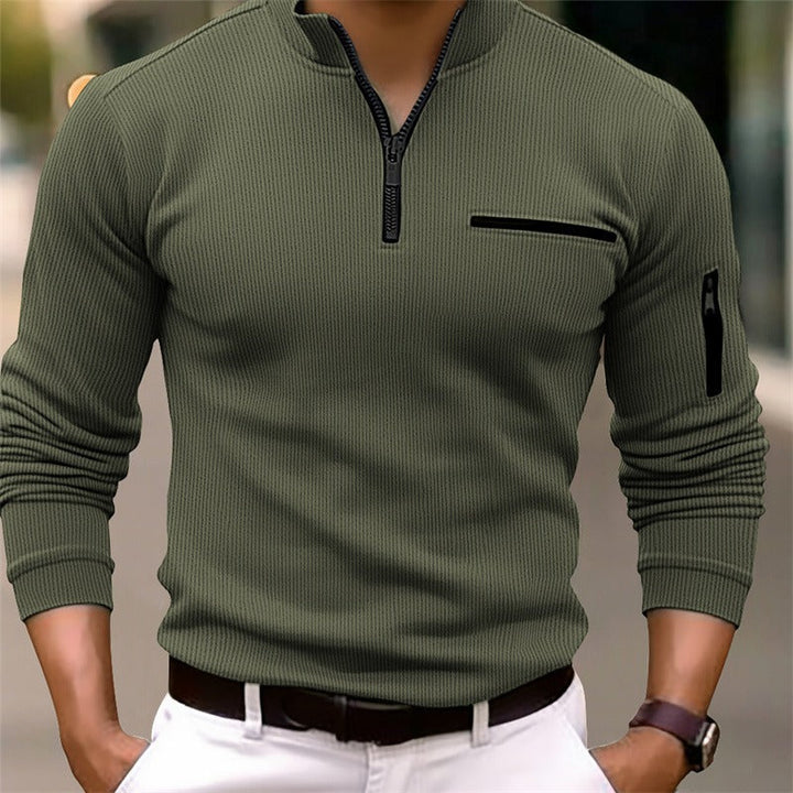 Ashford | Casual zip-up long-sleeve shirt