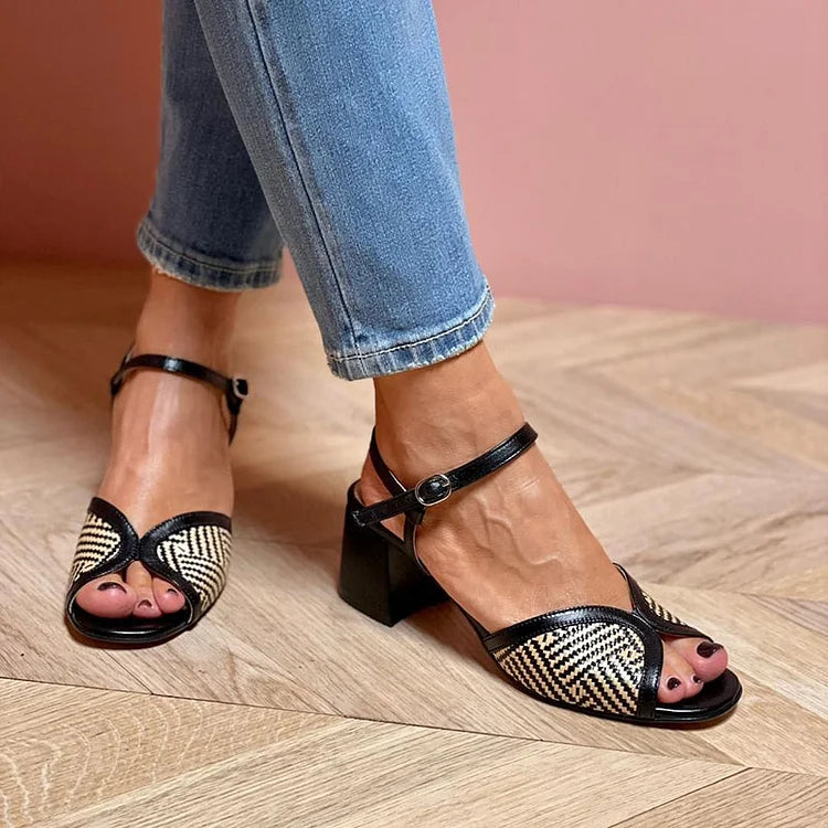 Amelie | Woven Fabric Sandals