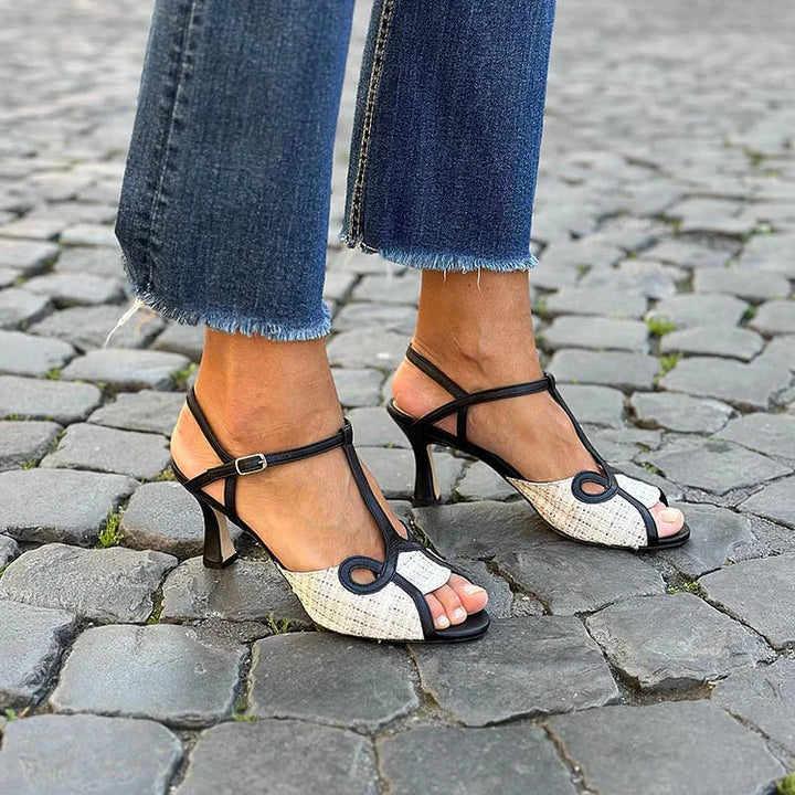 Maris | Retro Style Mid-Heel Sandals