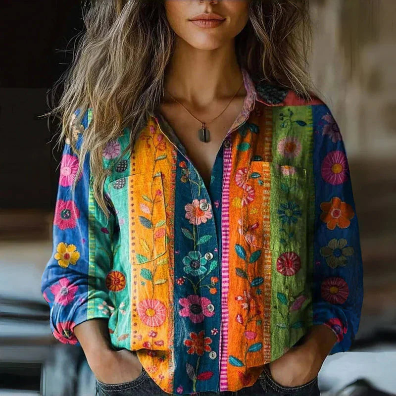 Editha | Printed vintage blouse