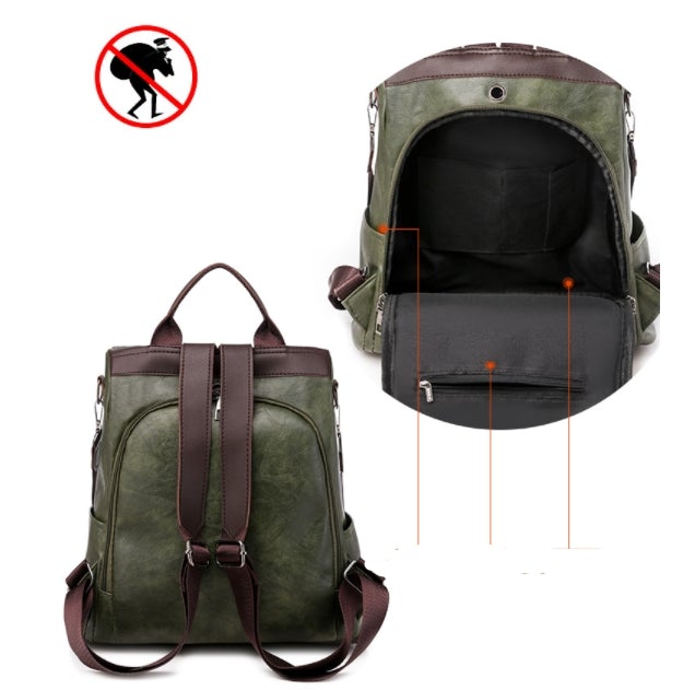 Eva | Stylish and versatile leather backpack with ample capacity