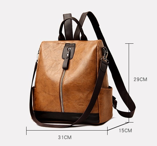 Eva | Stylish and versatile leather backpack with ample capacity