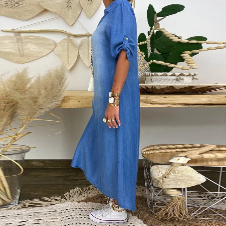 Brooklyn | Slit Denim Dress
