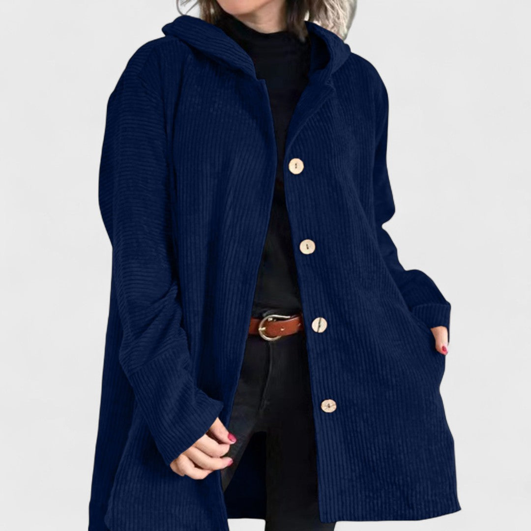 Elara | Corduroy Hooded Jacket