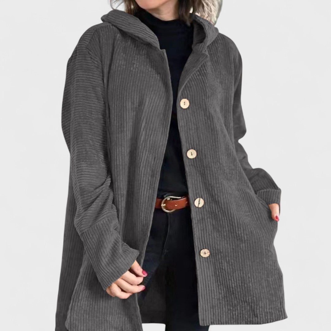 Elara | Corduroy Hooded Jacket