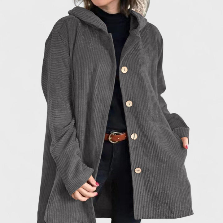 Elara | Corduroy Hooded Jacket