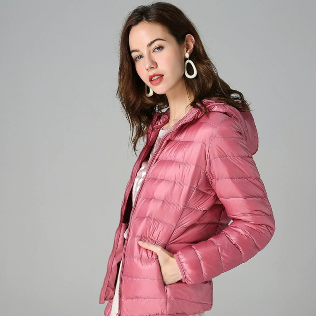 Doloris Lined Mid-Coat | Salmon