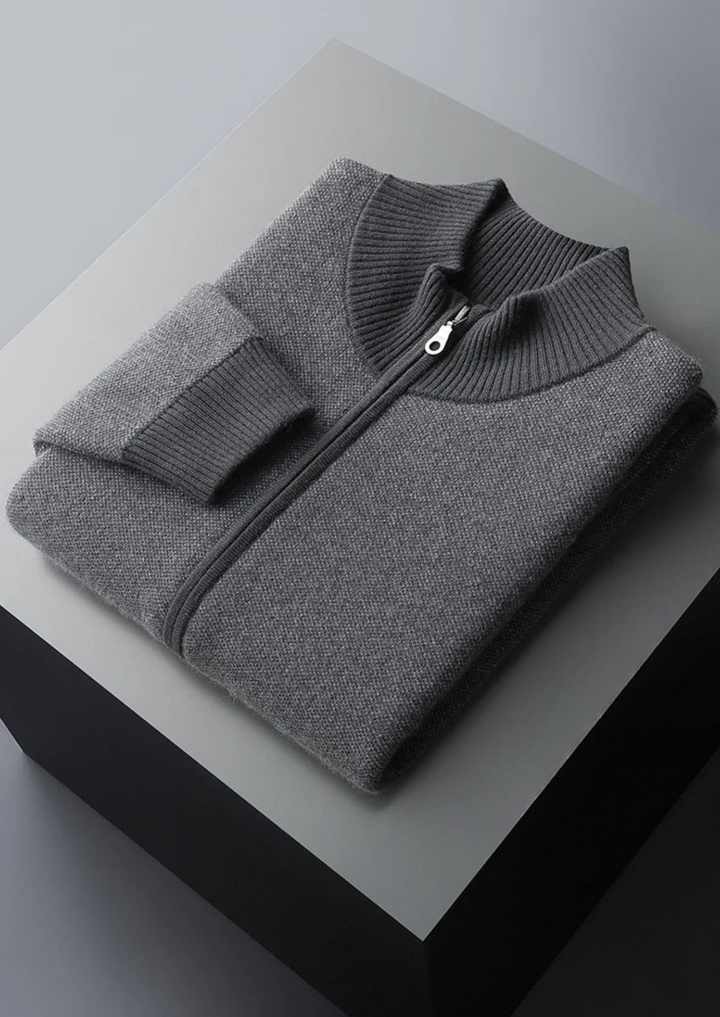 Cashmere Luxury Jacquard Zip Essential