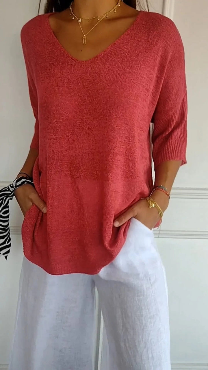 Addison | Breezy V-Neck Top