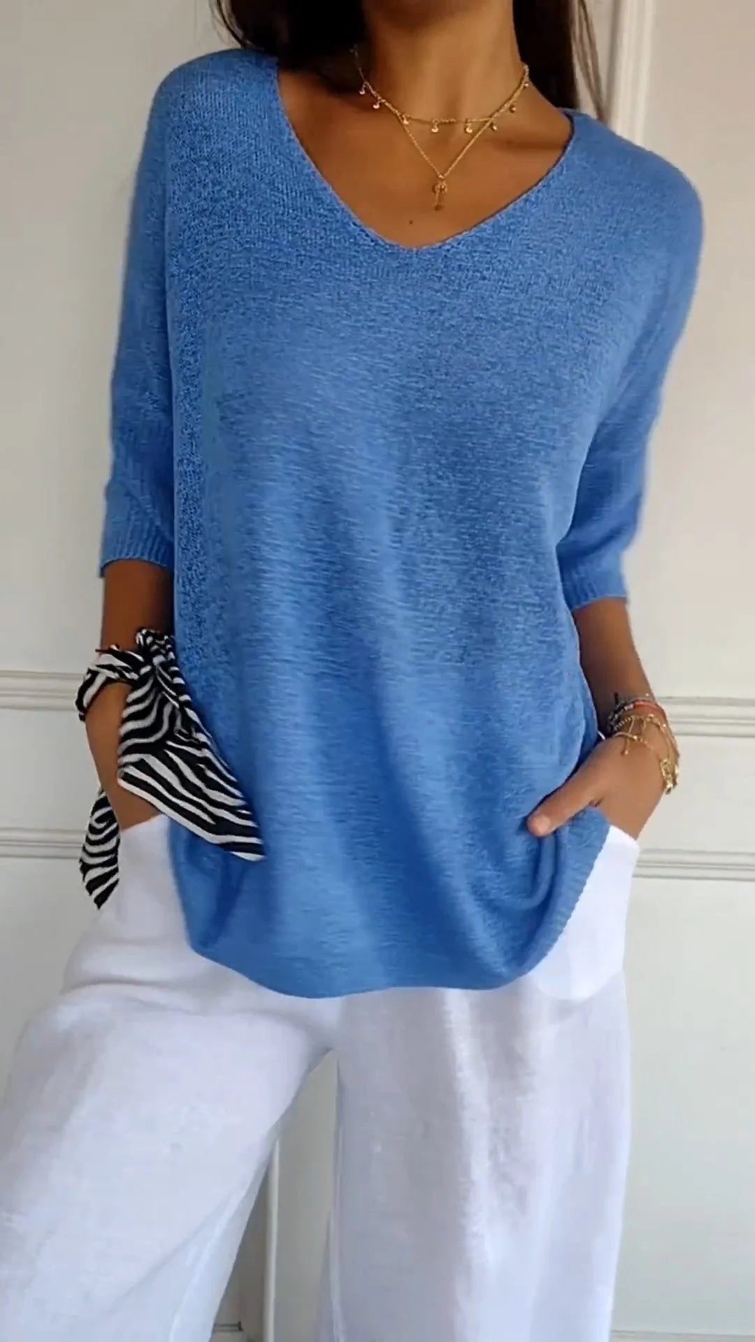 Addison | Breezy V-Neck Top