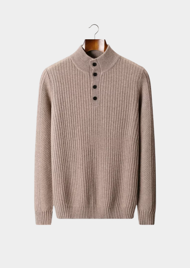 Extra-Fine Merino Ribbed Henley