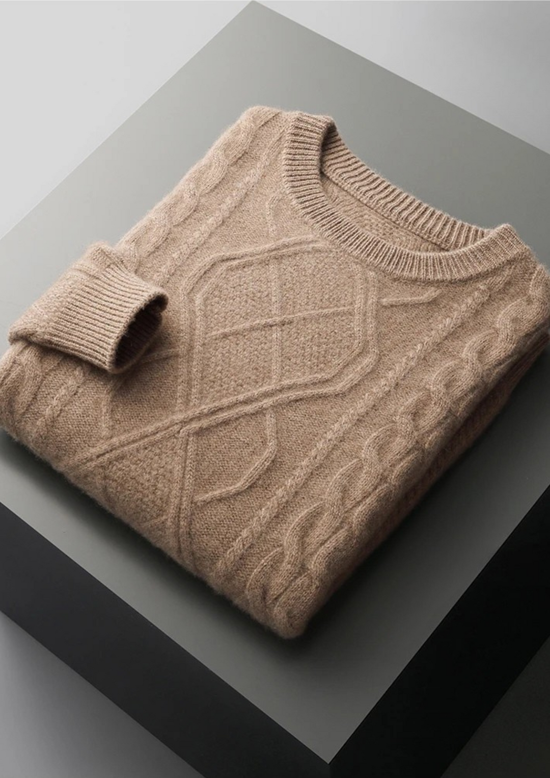 Merino Wool Winter Crewneck Sweater