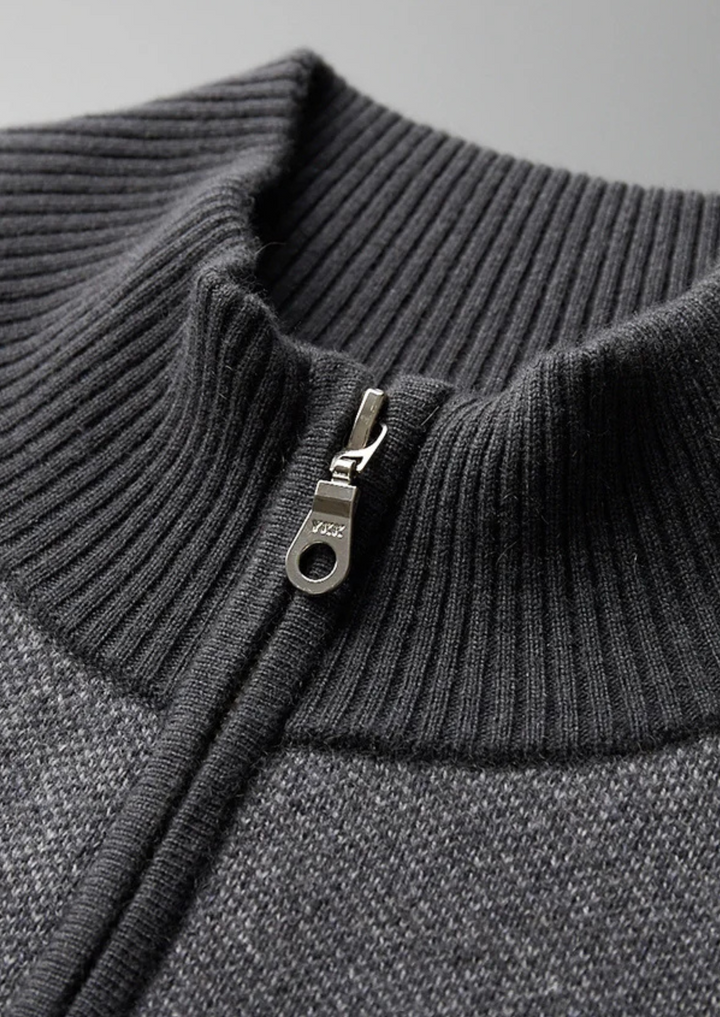 Cashmere Luxury Jacquard Zip Essential