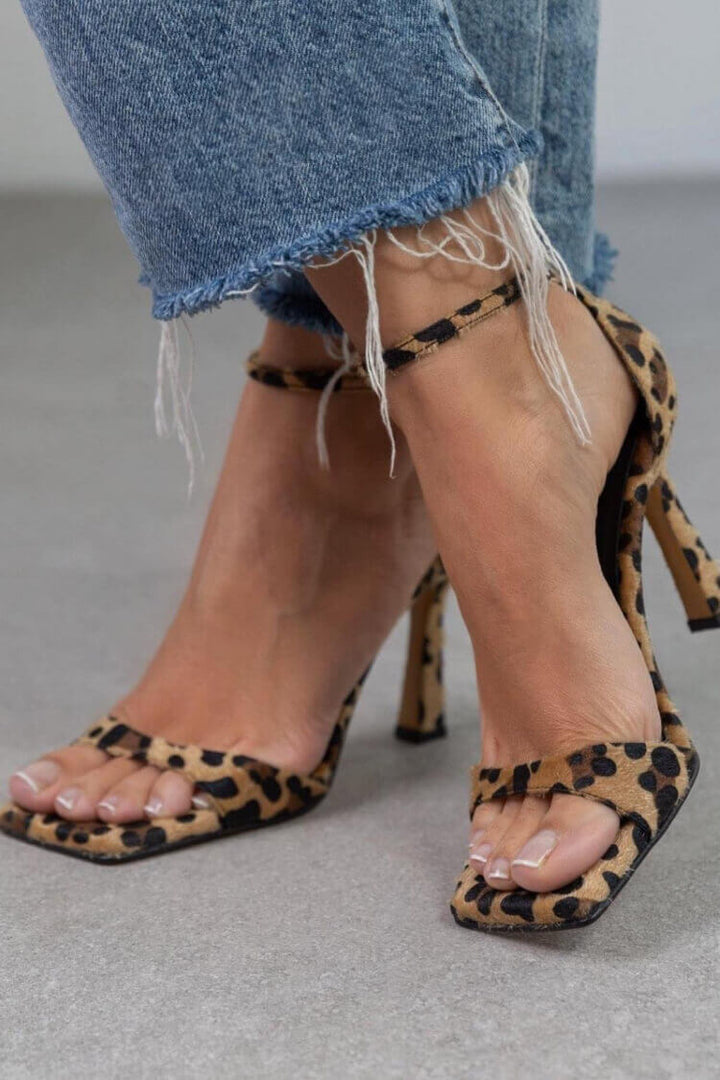 Sabina | Elegant Animal Print High-Heel Sandals