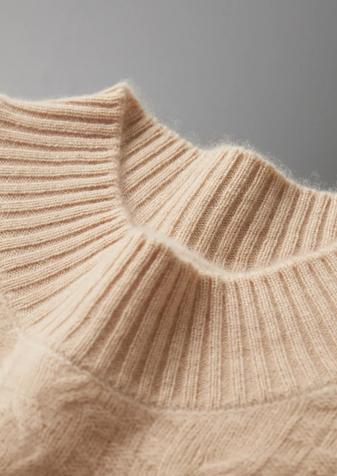 Jacquard Merino Mockneck Pullover