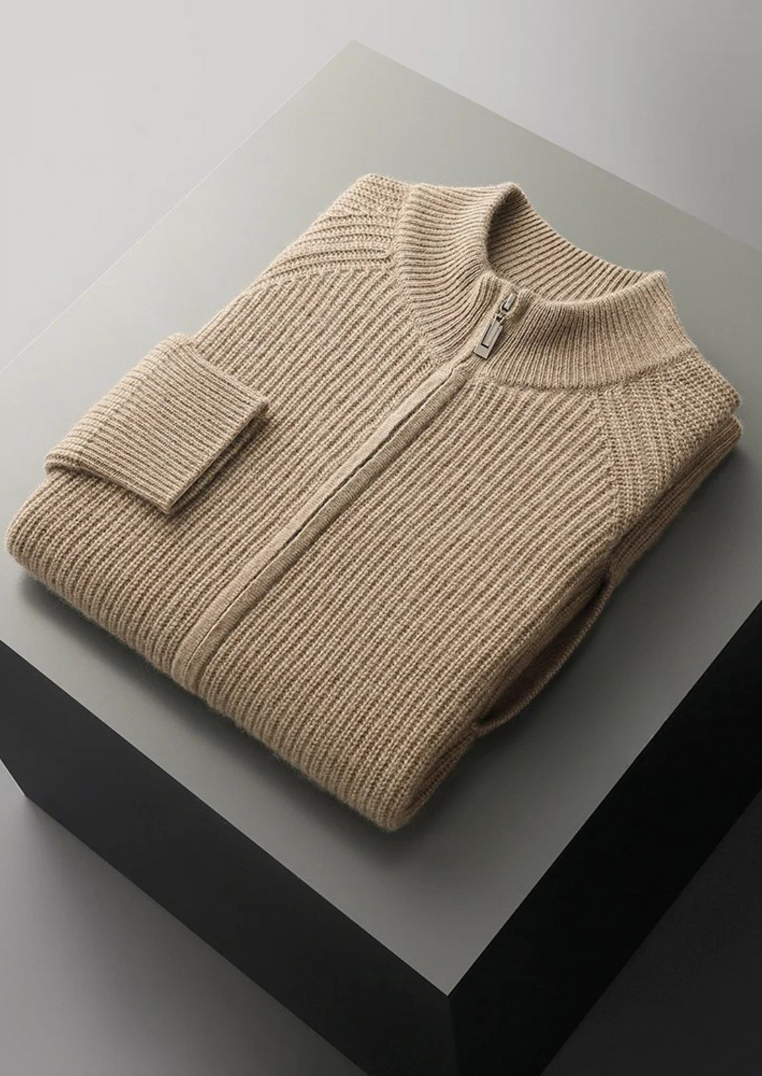 Cashmere Luxury Ribbed Essential Cardigan