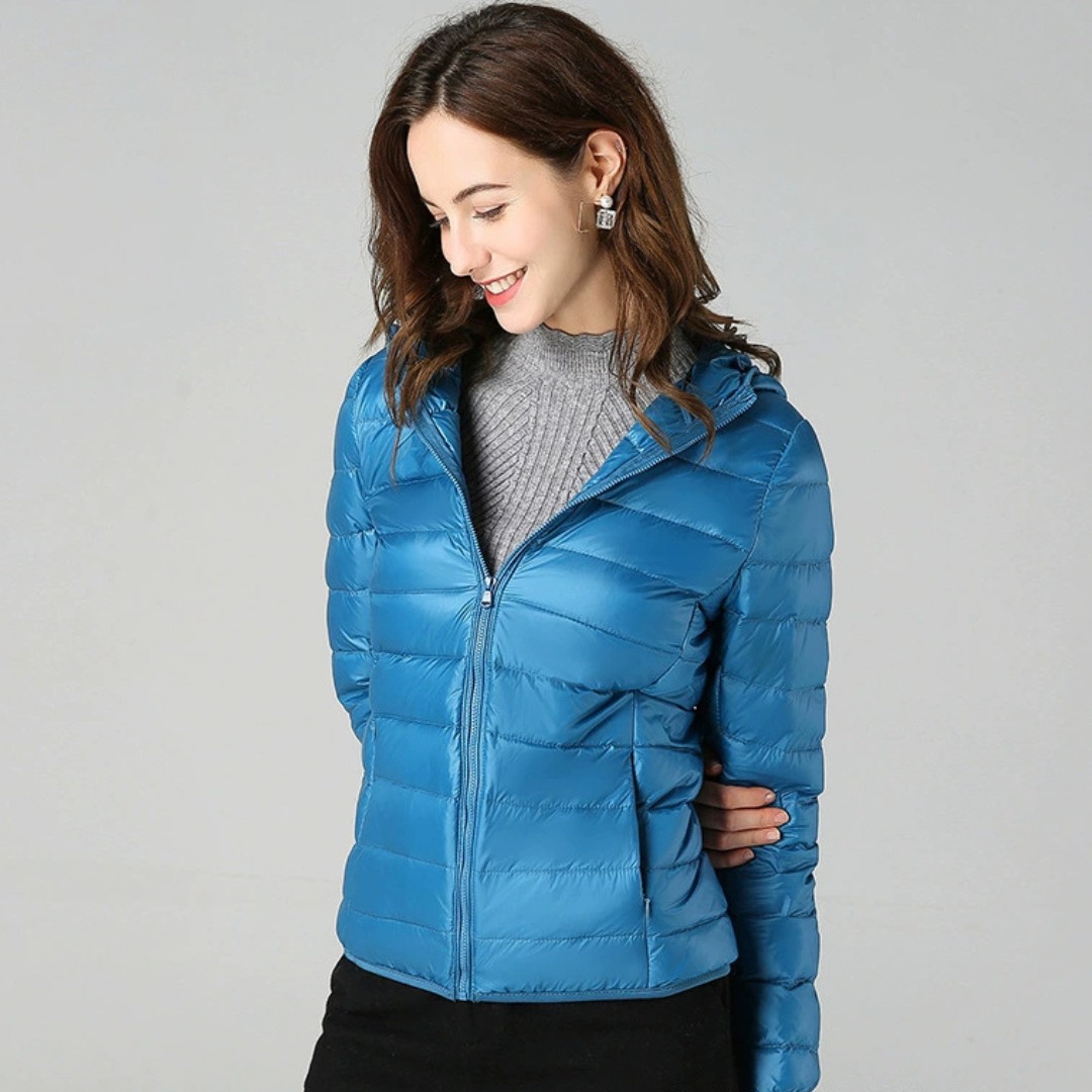 Doloris Lined Mid-Coat  | Sky Blue