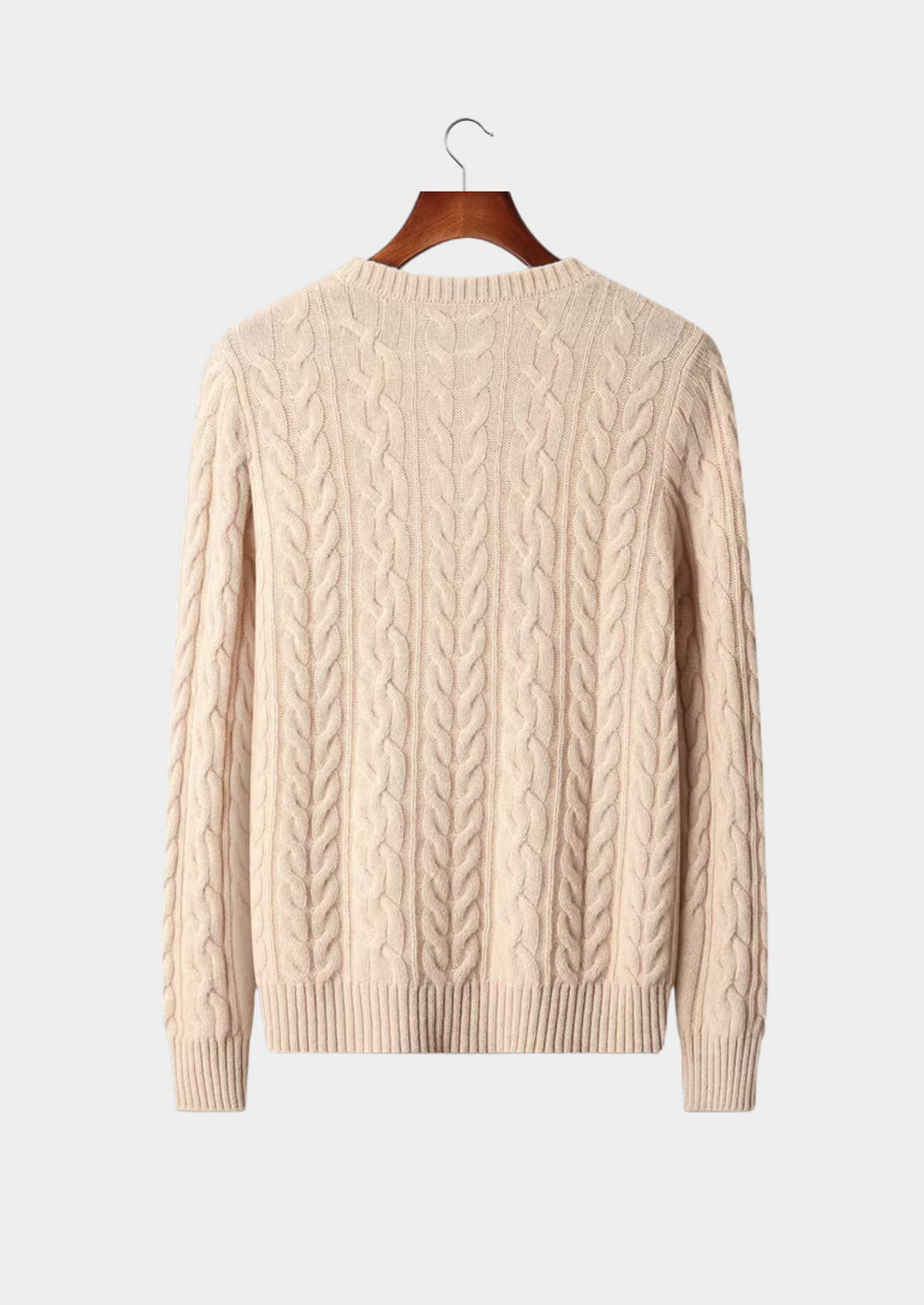 Ultra-Soft Merino Wool Cable-Knit Crewneck