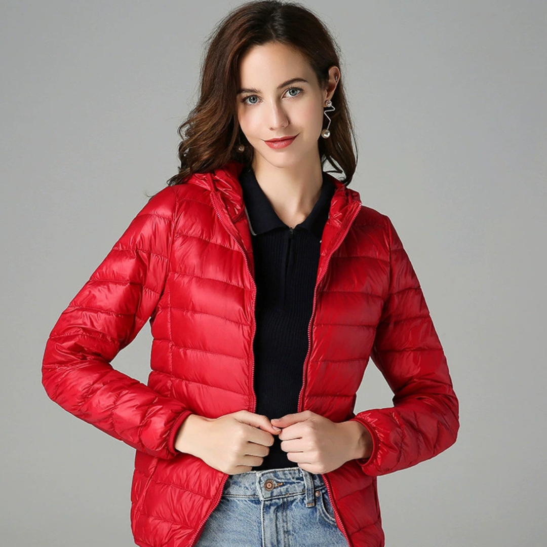 Doloris Lined Mid-Coat | Red