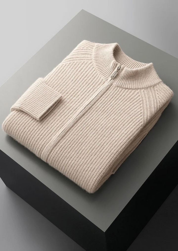 Cashmere Luxury Ribbed Essential Cardigan