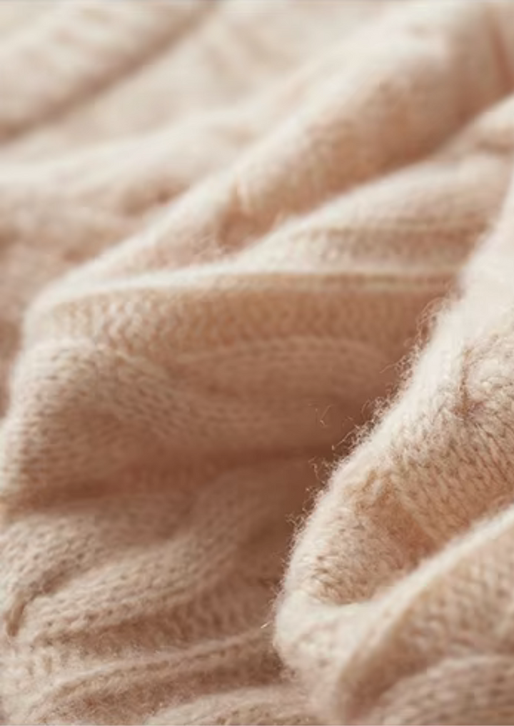 Ultra-Soft Merino Wool Cable-Knit Crewneck