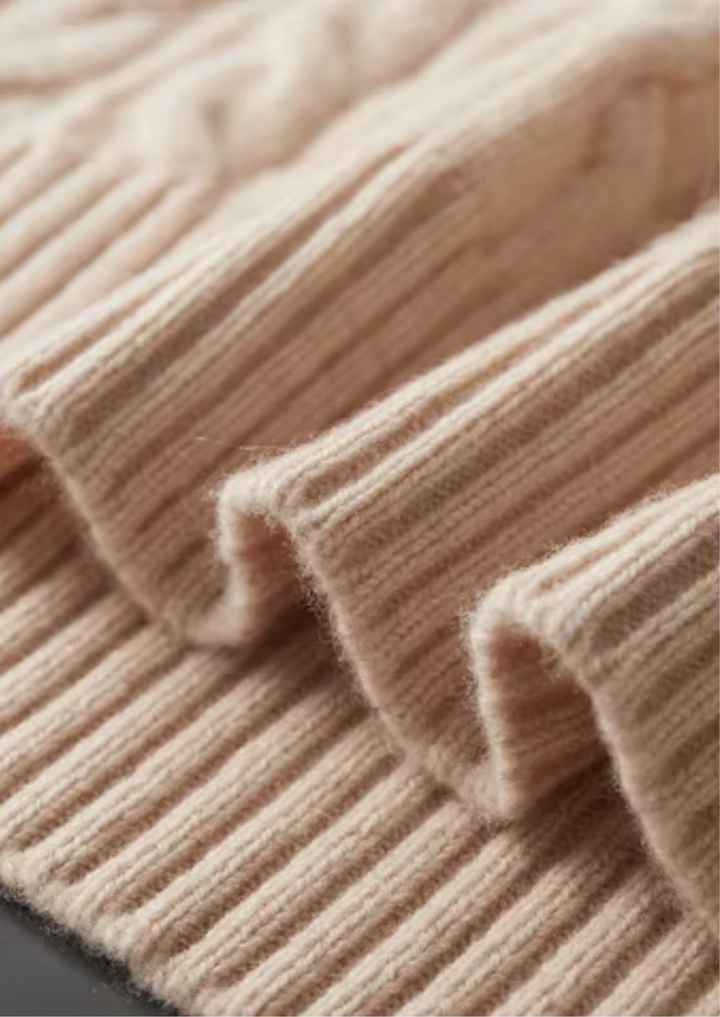 Ultra-Soft Merino Wool Cable-Knit Crewneck